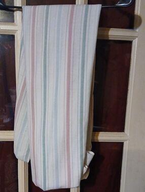 Source Unknown Pastel Stripe Cotton Fitted Sheet - Pink, Green, Blue on White